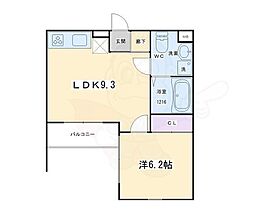 デルフィ 1LDKの間取図画像