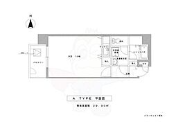 パラーティ21塚本 ワンルームの間取図画像