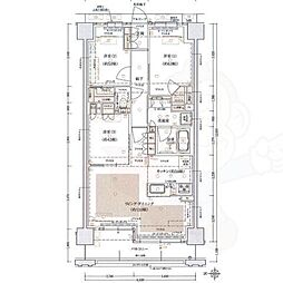 ファインレジデンス京都五条通 3LDKの間取図画像