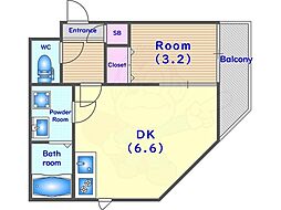 PourToujurs双ヶ岡 1DKの間取図画像