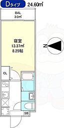 La Fite GOSHOKITA 2 1Kの間取図画像