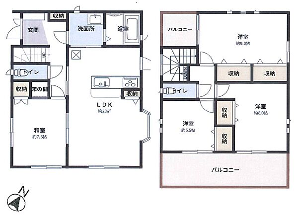 間取りを拡大表示