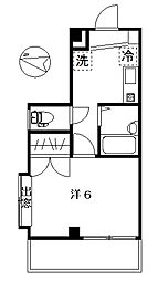 野本ビル 1Kの間取図画像
