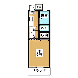 ニチイパート3 1Kの間取図画像
