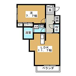 GranArrowMACHIYA 1LDKの間取図画像