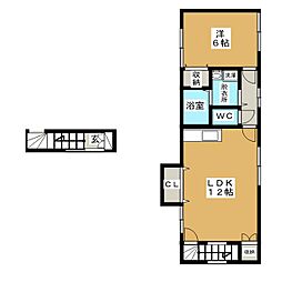 ノジマハイツ 1LDKの間取図画像