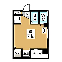 小林ビル ワンルームの間取図画像