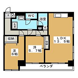 エクセルハイム町屋 2LDKの間取図画像