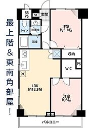 エンゼルハイム金沢八景 2LDKの間取図画像