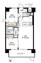 アイリトルノ 2LDKの間取図画像