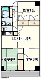 アヴェニール江坂 3LDKの間取図画像