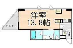 エスティメゾン ワンルームの間取図画像