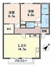 グランミュールF棟  ｜ 大阪府吹田市岸部北１丁目（賃貸アパート2LDK・2階・62.07㎡） その2