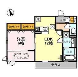 セジュールエピ 1LDKの間取図画像