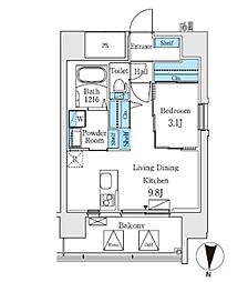 エル・セレーノ新大阪北 1LDKの間取図画像