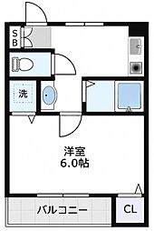 メゾン・ドルミエール 1Kの間取図画像