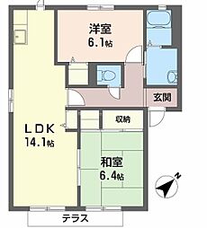 メゾン片山-B 2LDKの間取図画像