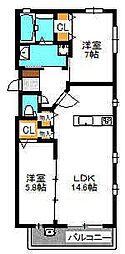 CPLandscape 2LDKの間取図画像