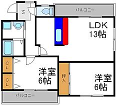 飛鳥弐番館  ｜ 大阪府大阪市淀川区三国本町２丁目7-15（賃貸マンション2LDK・2階・58.14㎡） その2