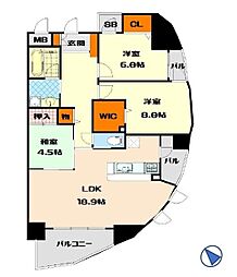 トリニティ北川口 3LDKの間取図画像