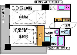 ノルデンタワー新大阪プレミアム 1LDKの間取図画像