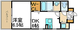 サニーサイド240 1DKの間取図画像