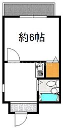 エーデルワイス塚本 1Kの間取図画像