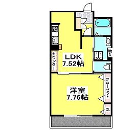 ジョナサン 1LDKの間取図画像