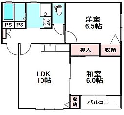 セピアコート豊中 2LDKの間取図画像