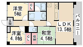 鼓ヶ滝グリーンマンション  ｜ 兵庫県川西市鼓が滝1丁目（賃貸マンション3LDK・3階・56.07㎡） その2