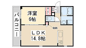 兵庫県宝塚市平井3丁目（賃貸マンション1LDK・1階・45.60㎡） その2