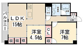 アルウェットグランドステージ  ｜ 兵庫県川西市南花屋敷4丁目（賃貸マンション2LDK・4階・65.27㎡） その2