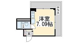 リベラール美園 ワンルームの間取図画像