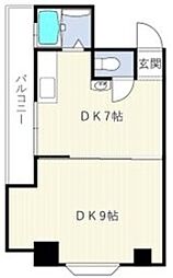 オーナーズマンション鉢塚 1DKの間取図画像