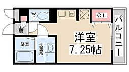 柊 ワンルームの間取図画像