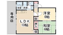 パナハイツ清和台 2LDKの間取図画像