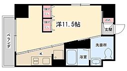 ポルトボヌール 1Kの間取図画像