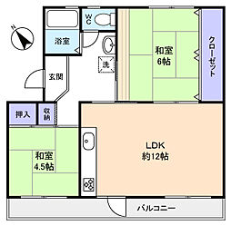 間取図画像 2LDK