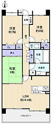 ペルル東習志野 3LDKの間取図画像