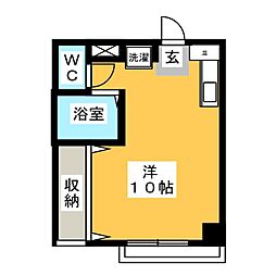 グランドール・北野 ワンルームの間取図画像