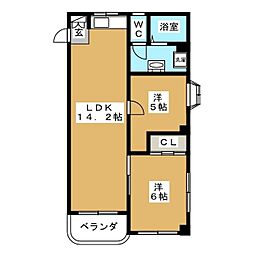 ハイムエスポワール 3LDKの間取図画像