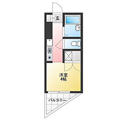 ヒルズ八王子 ワンルームの間取図画像