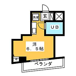 リビエールハヤシ ワンルームの間取図画像