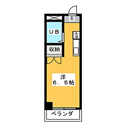 北野リージェンシー ワンルームの間取図画像