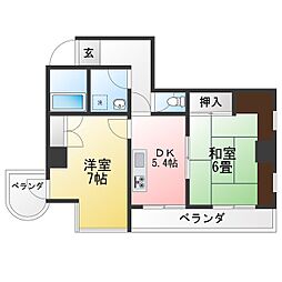 PARTE248 2Kの間取図画像