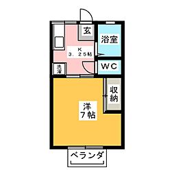 サンハイツKOTOH 1Kの間取図画像