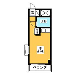 ライオンズプラザ八王子 ワンルームの間取図画像