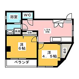 寿ビル2 2LDKの間取図画像