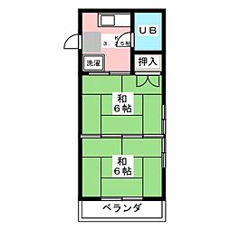 ルネ暁 2Kの間取図画像