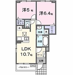 ヒカルサ東京武蔵村山 2LDKの間取図画像
